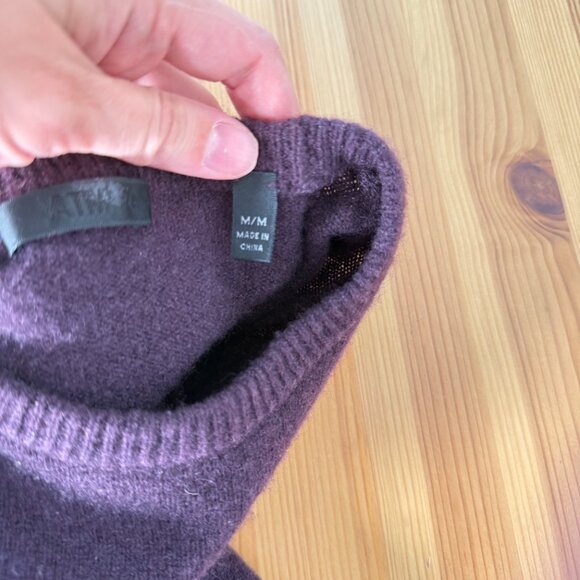 ATM Anthony Thomas Melillo 100% Cashmere Sweater Purple Fitted M - Picture 5 of 8